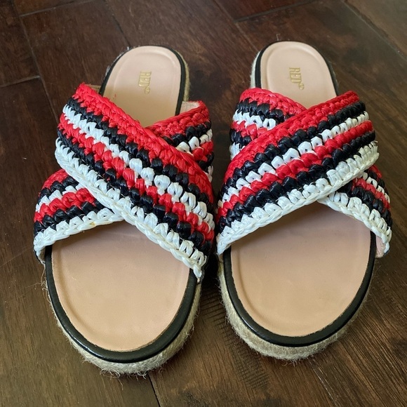 NEW VALENTINO REDV Espadrille Woven Sandals - Picture 3 of 7
